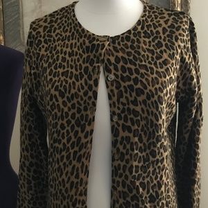 Leopard Print Button Front Cardigan